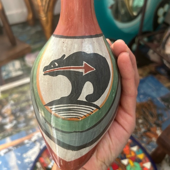 Vintage Tonala Folk Art Pottery Hand Painted Ceramic Duck Figurine, Mexico - Picture 8 of 16